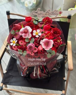 Cherry Red Soap Flower Hug