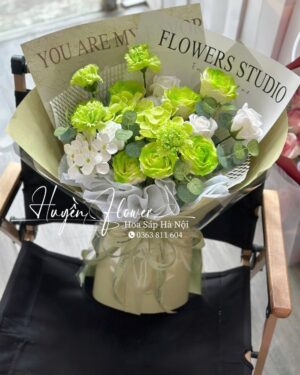 Green Tea Soap Flower Bouquet