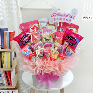 Pink Birthday Treat Basket